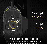 Геймърска мишка CORSAIR NIGHTSWORD RGB Tunable FPS/MOBA - CH-9306011-EU