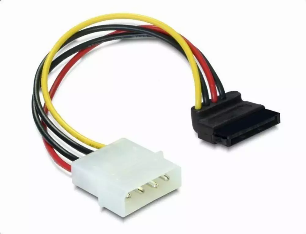 Кабел DeLock Power SATA HDD към 4 pin, на 90&deg;, 15 cm