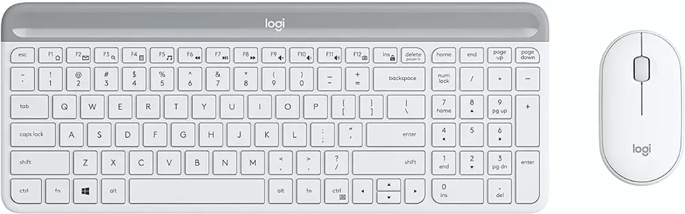 Комплект клавиатура и мишка Logitech MK470 Slim Wireless Combo White