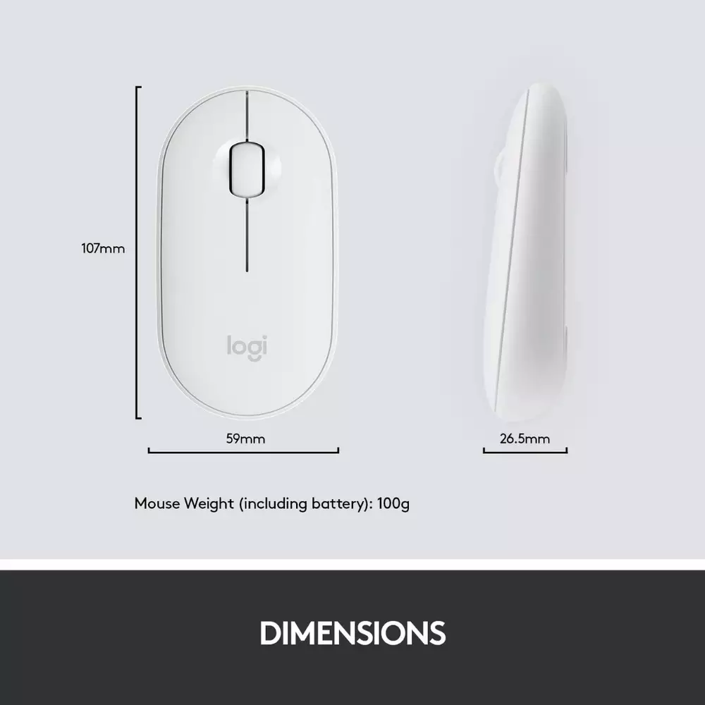 Комплект клавиатура и мишка Logitech MK470 Slim Wireless Combo White