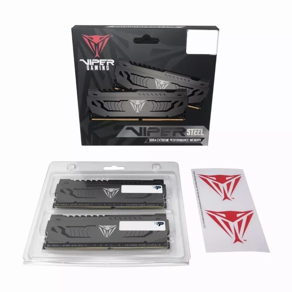 Памет Patriot Viper Steel 16GB (2x8GB) 3600Mhz DDR4 CL18 - PVS416G360C8K