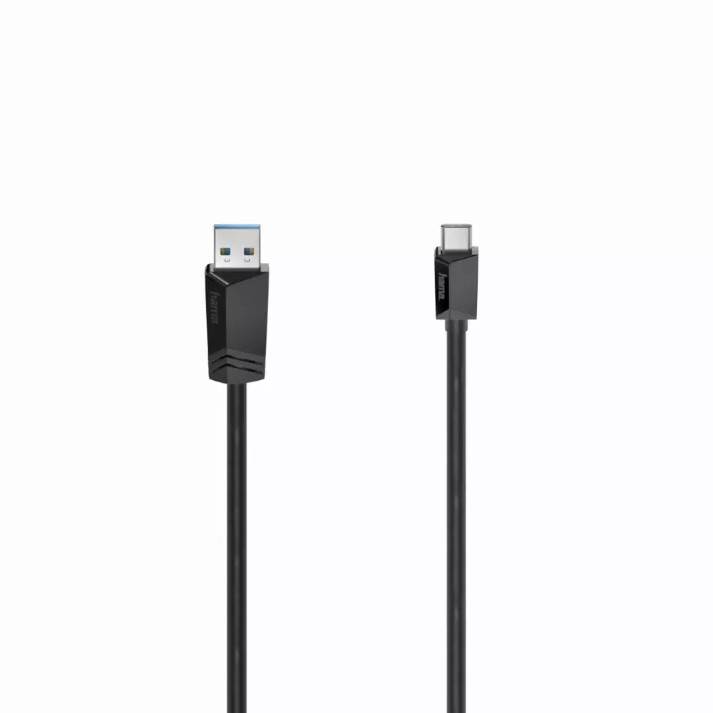 Кабел HAMA 200651 USB-C мъжко-USB-A мъжко, USB 3.2 Gen 1, 5Gbit/s, 0.25 м., Черен