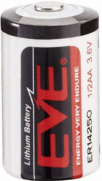 Литиево тионилхлоридна  батерия EVE 3.6 V  1/2AA ER14250 /STD/с пъпка/ EVE BATTERY
