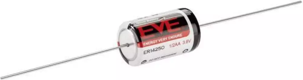 Литиево тионилхлоридна  батерия EVE 3.6 V  1/2AA ER14250 /AX/ с накрайници жички  EVE BATTERY