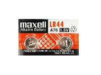Бутонна микроалкална батерия LR-44 /AG13/ 2бр. 1,55V в опаковка MAXELL