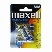 Алкална батерия MAXELL LR03 AAA 1,5V /4+2 бр. в опаковка