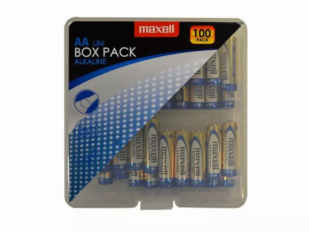 Алкални батерии MAXELL LR6 AA 10x10 бр / 100 бр. в PVC кутия