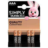 Алкална батерия DURACELL Simply LR03 /4 бр. в блистер/ 1.5V