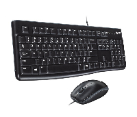 Клавиатура + мишка Logitech MK120 Corded Desktop Black US/BG - 920-002535