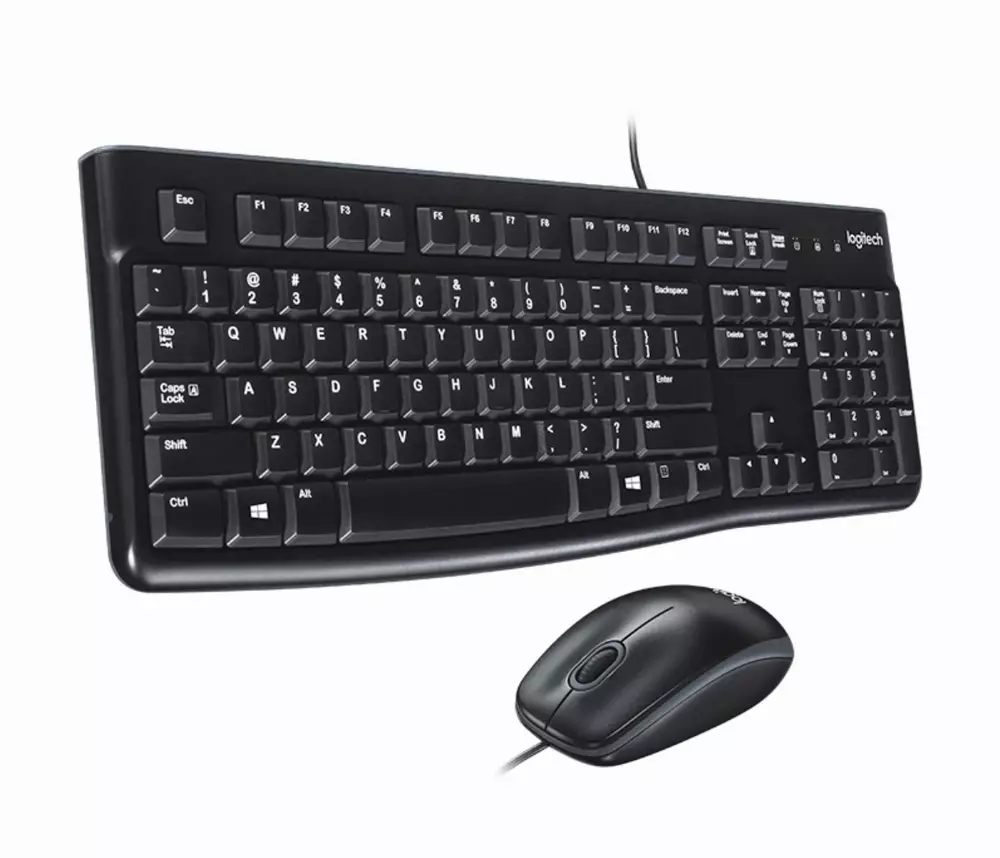 Клавиатура + мишка Logitech MK120 Corded Desktop Black US/BG - 920-002535