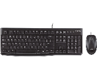 Клавиатура + мишка Logitech MK120 Corded Desktop Black US/BG - 920-002535
