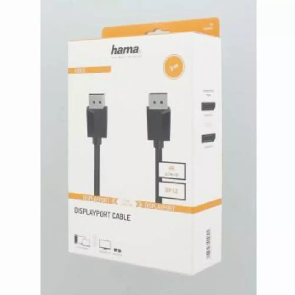 Кабел HAMA 200697, DisplayPort 1.2 мъжко - DisplayPort 1.2 мъжко, 3 m, Ultra-HD 4K, Двойно-екраниран