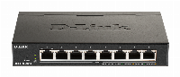 Суич D-Link DGS-1100-08PV2, 8 портов PoE 10/100/1000 Gigabit Smart Switch, управляем, за монтаж в шкаф