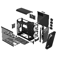 Кутия Fractal Design Torrent Black RGB Tempered Glass Light