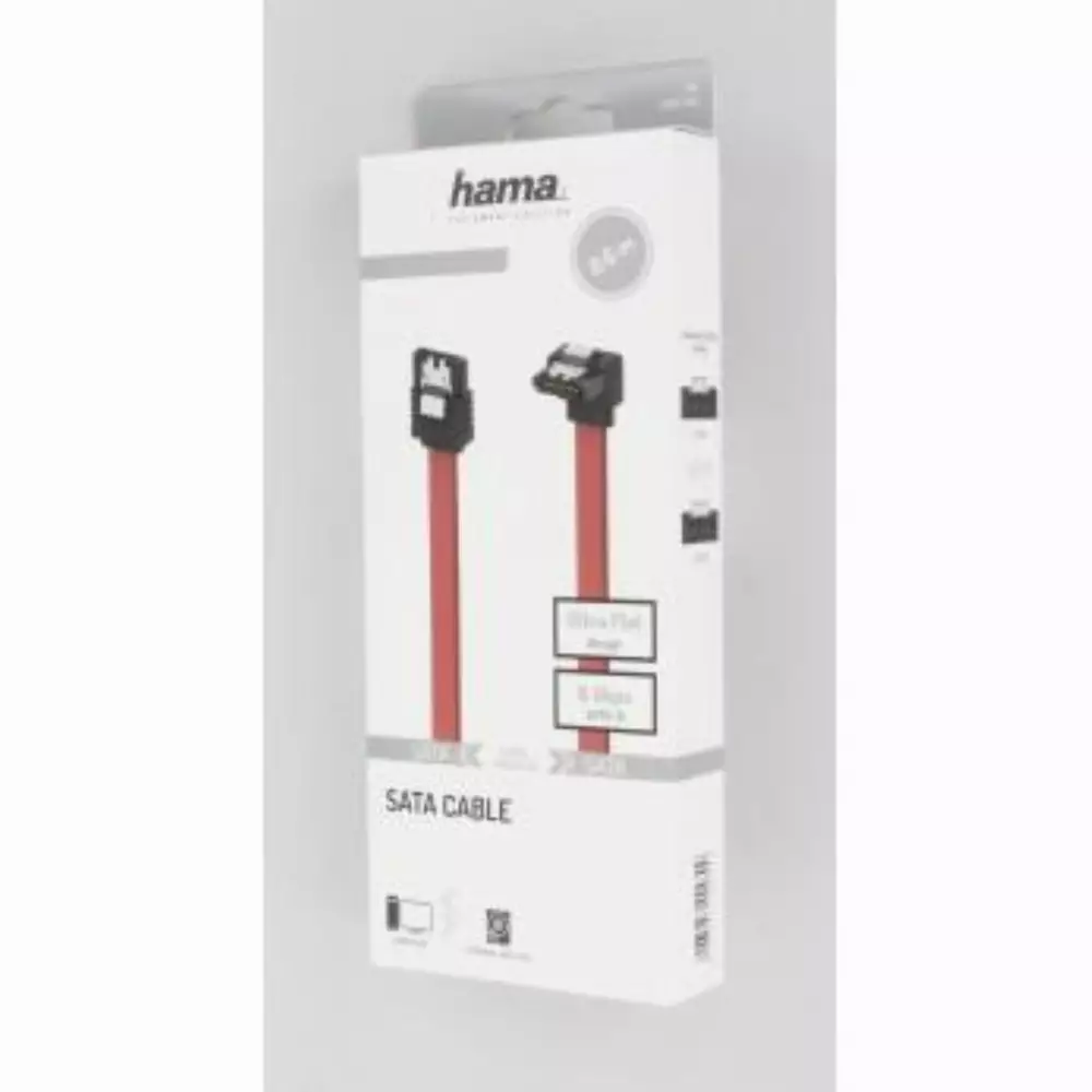 Интерфейсен кабел SATA III HAMA 200740, Конектор под 90&deg;. 0.60 m