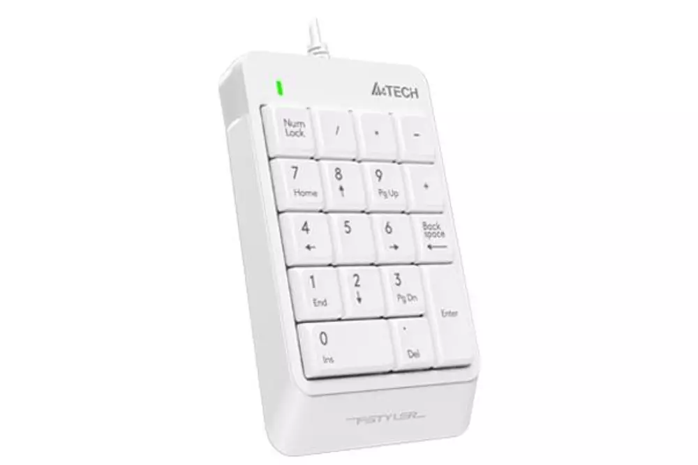 Цифрова клавиатура A4tech FK13P, Бял
