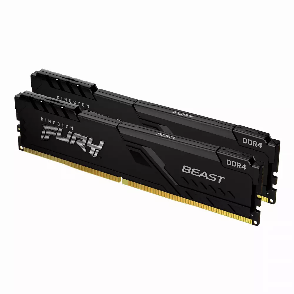Памет Kingston FURY Beast Black 32GB (2x16GB) DDR4 3200MHz CL16 - KF432C16BB1K2/32