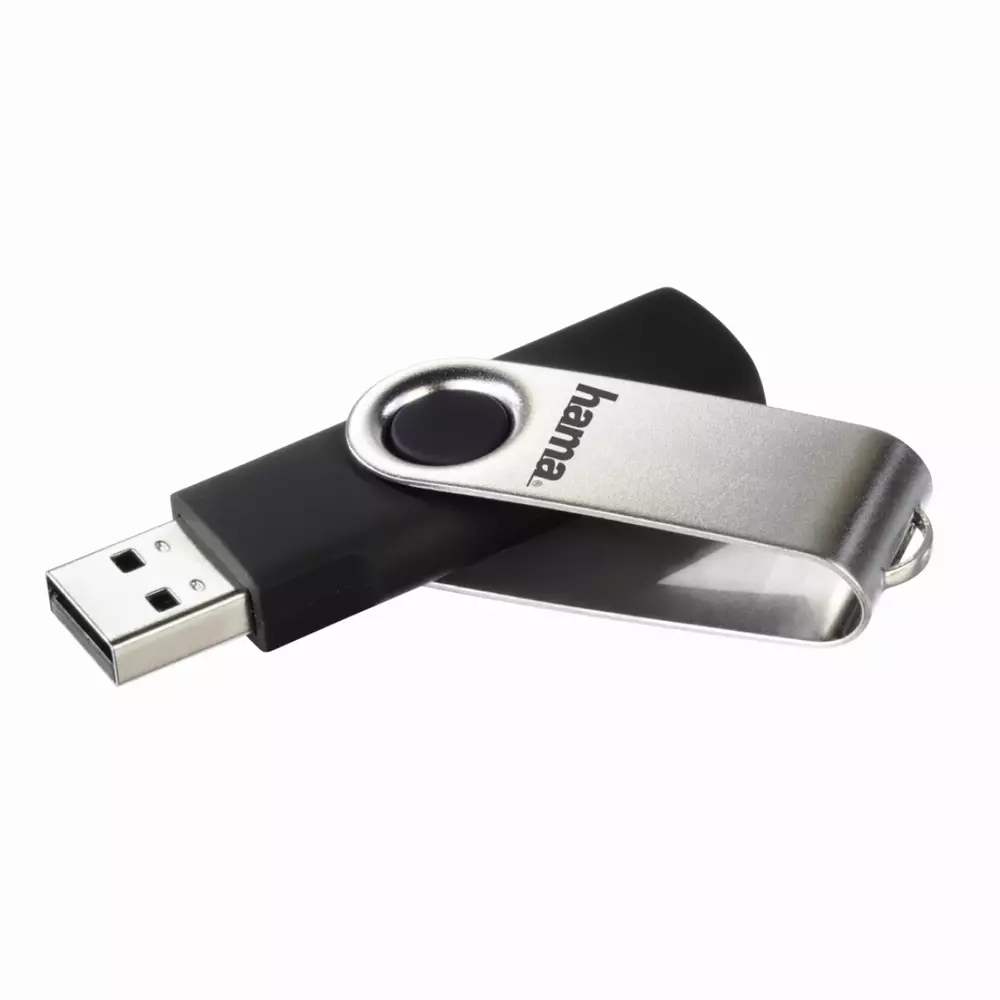 USB памет HAMA Rotate, 64GB, 10 MB/s, Черен