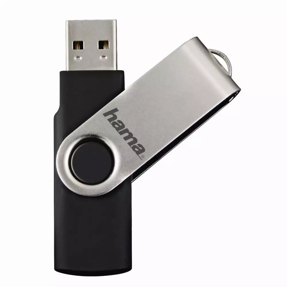 USB памет HAMA Rotate, 128GB, 10 MB/s, Черен