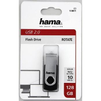 USB памет HAMA Rotate, 128GB, 10 MB/s, Черен