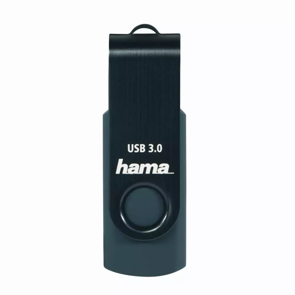 USB памет HAMA Rotate, 64GB, 70 MB/s, Петролно синьо