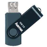 USB памет HAMA Rotate, 128GB, 90 MB/s, Петролно синьо