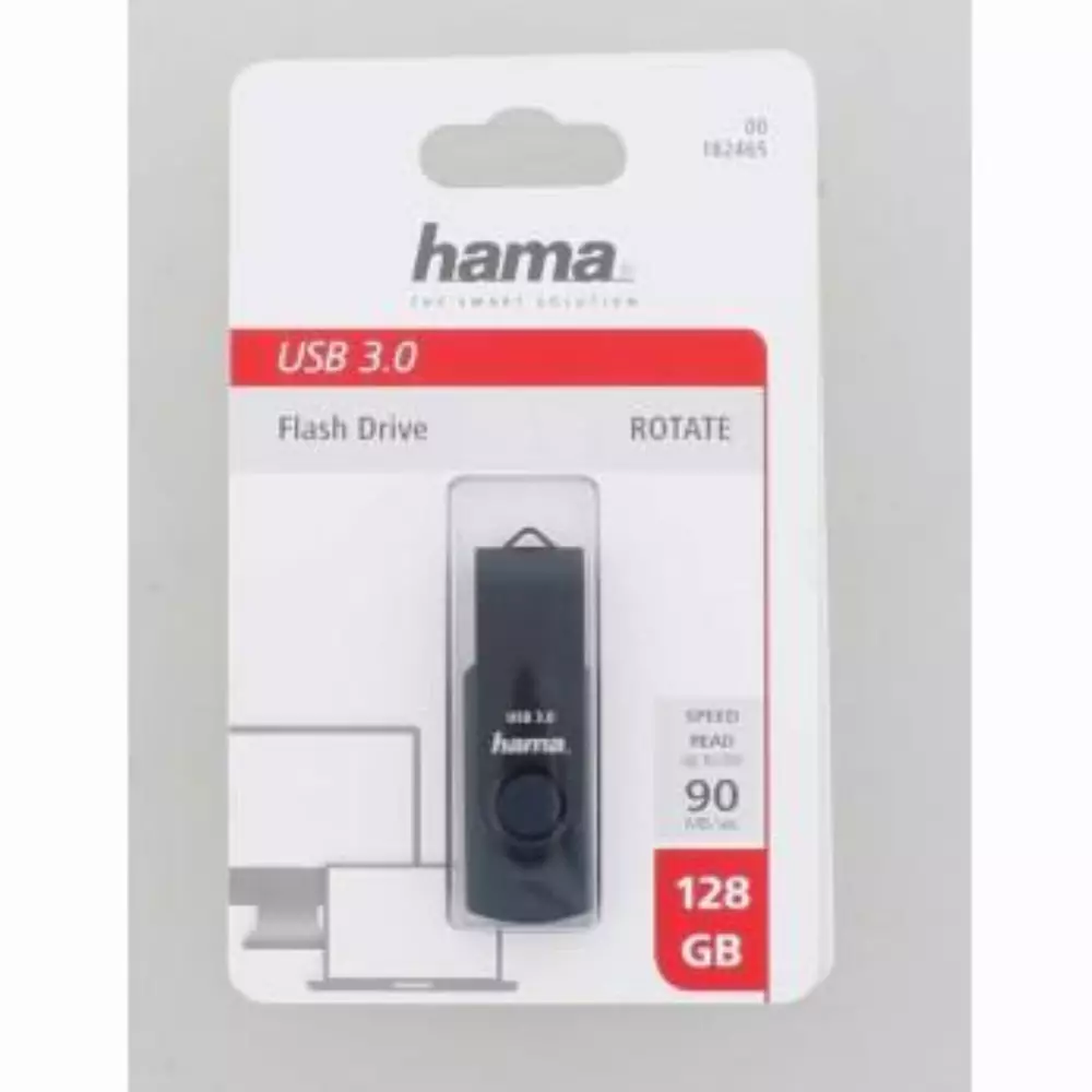 USB памет HAMA Rotate, 128GB, 90 MB/s, Петролно синьо
