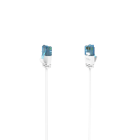 Мрежов кабел HAMA Flexi-Slim, U/UTP CAT 6a, 10 Gbit/s, RJ-45 - RJ45, 0.75 m, Бял