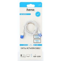 Мрежов кабел HAMA Flexi-Slim, U/UTP CAT 6a, 10 Gbit/s, RJ-45 - RJ45, 1.50 m, Бял