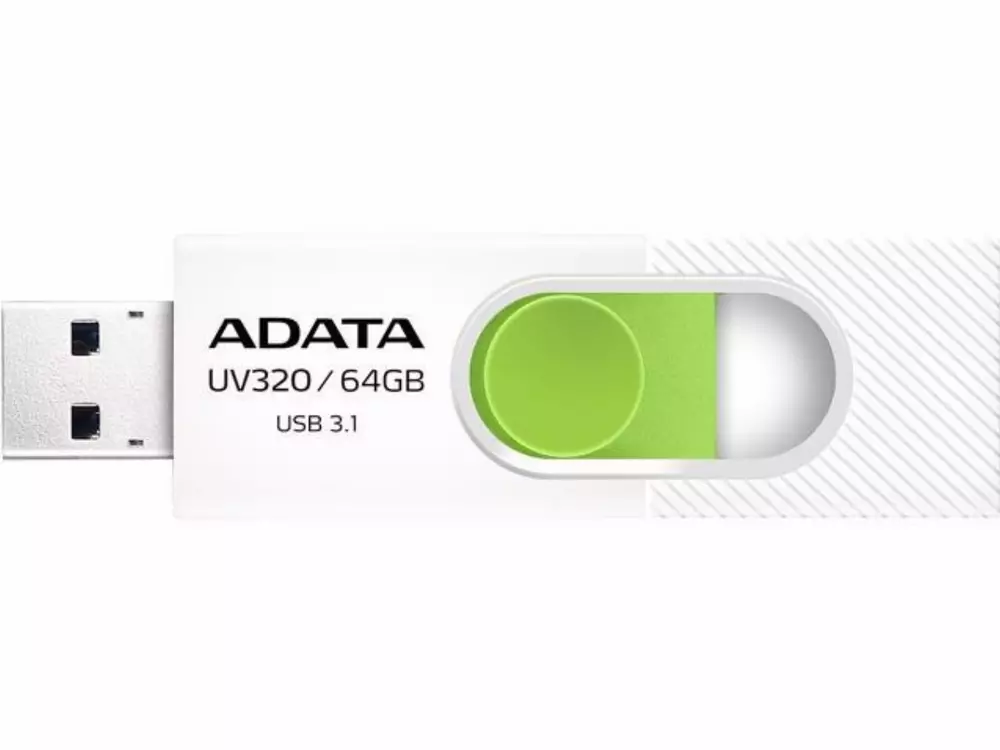 USB памет ADATA UV320 64GB USB 3.1 White - AUV320-64G-RWHGN