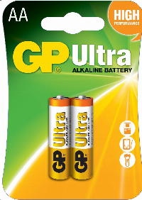 Алкална батерия GP ULTRA LR6 AA /2 бр. в опаковка/ 1.5V GP, GP15AU
