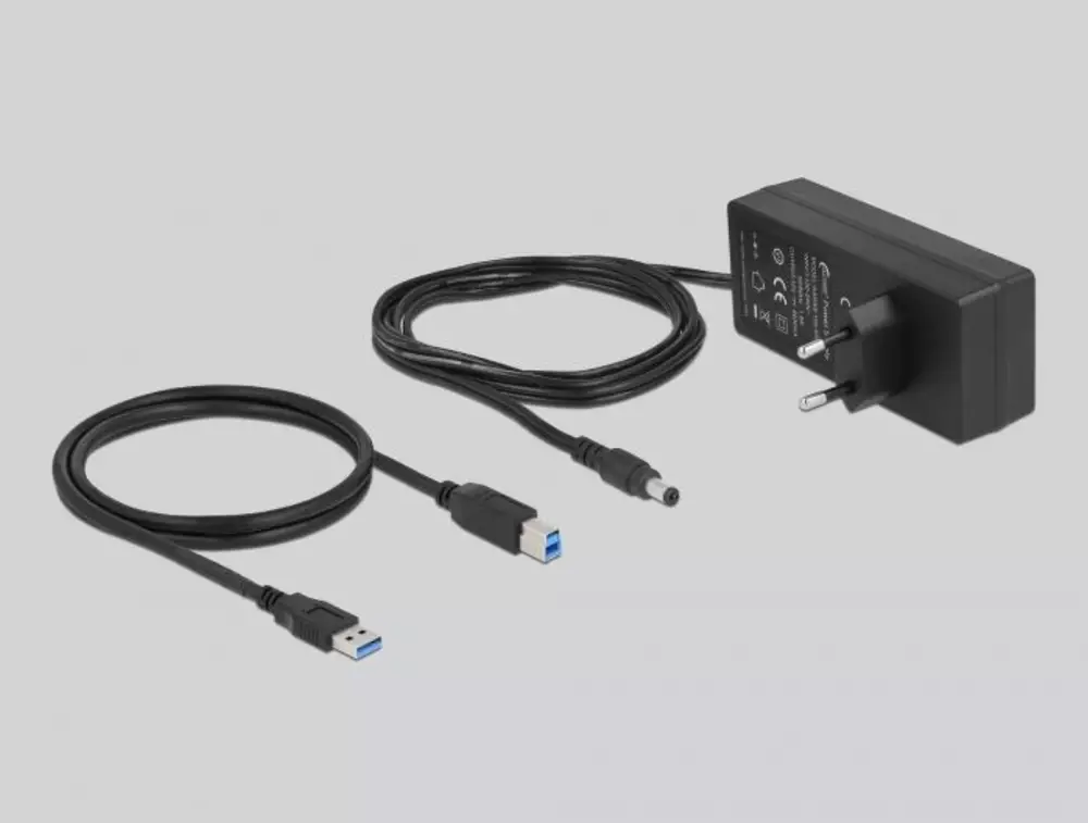 USB хъб Delock 63669, 7 x USB-A, 1 x USB-B, 5 Gbps, Превключвател, LED индикатор, Сив