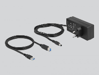 USB хъб Delock 63738, 13 x USB-A, 1 x USB-B, 5 Gbps, Превключвател, LED индикатор, Сив