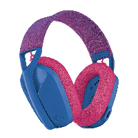 Геймърски безжични слушалки Logitech G435 Lightspeed Wireless, Микрофон, Син/Розов