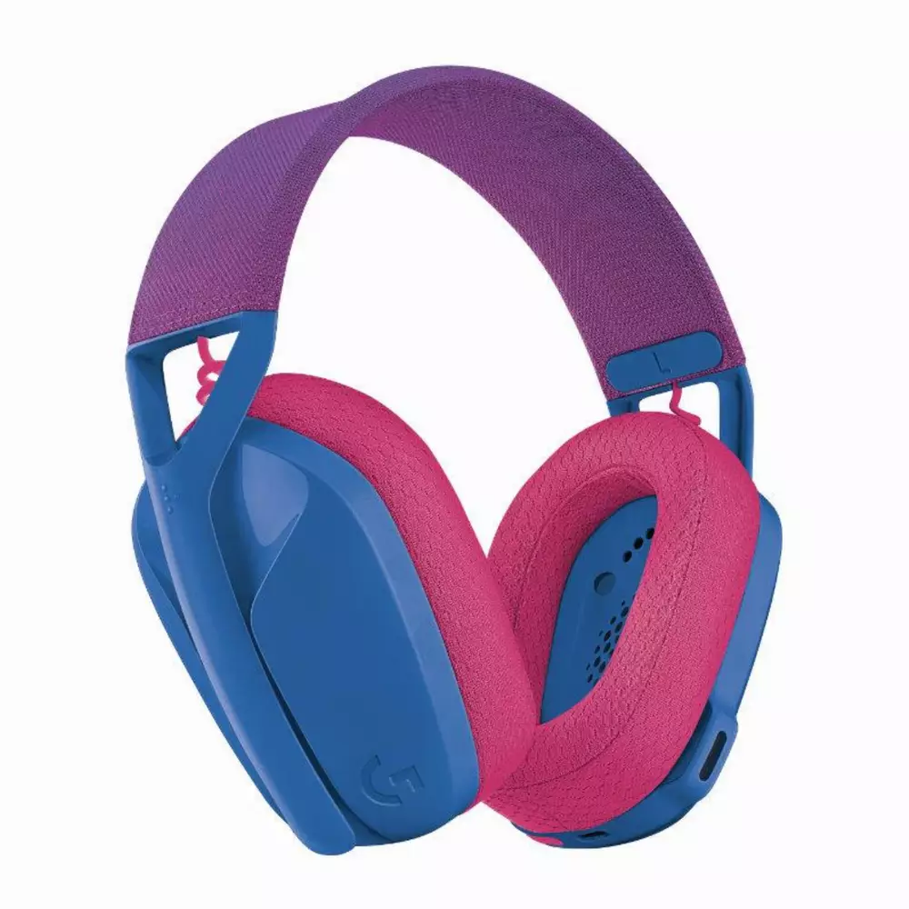 Геймърски безжични слушалки Logitech G435 Lightspeed Wireless, Микрофон, Син/Розов