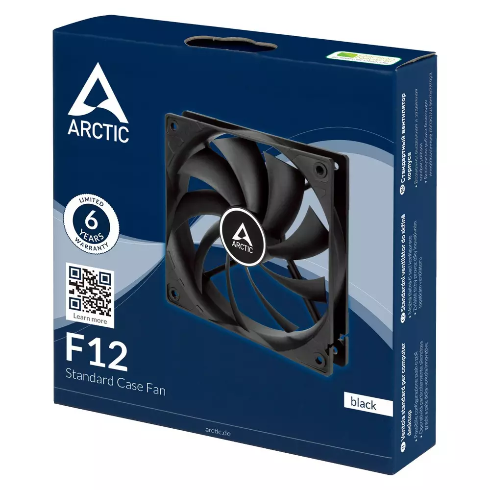 Вентилатор Arctic Fan F12 (black) 120mm/1350rpm - ACFAN00201A   