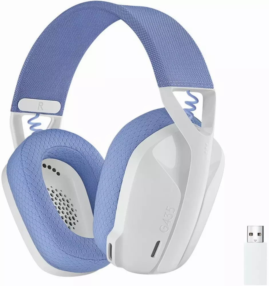 Безжични геймърски слушалки Logitech G435 Lightspeed Wireless Gaming Headset White - 981-001074