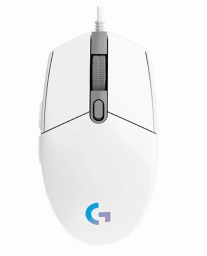 Геймърска мишка Logitech G102 Lightsync бяла - 910-005824