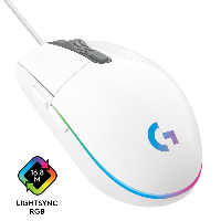 Геймърска мишка Logitech G102 Lightsync бяла - 910-005824