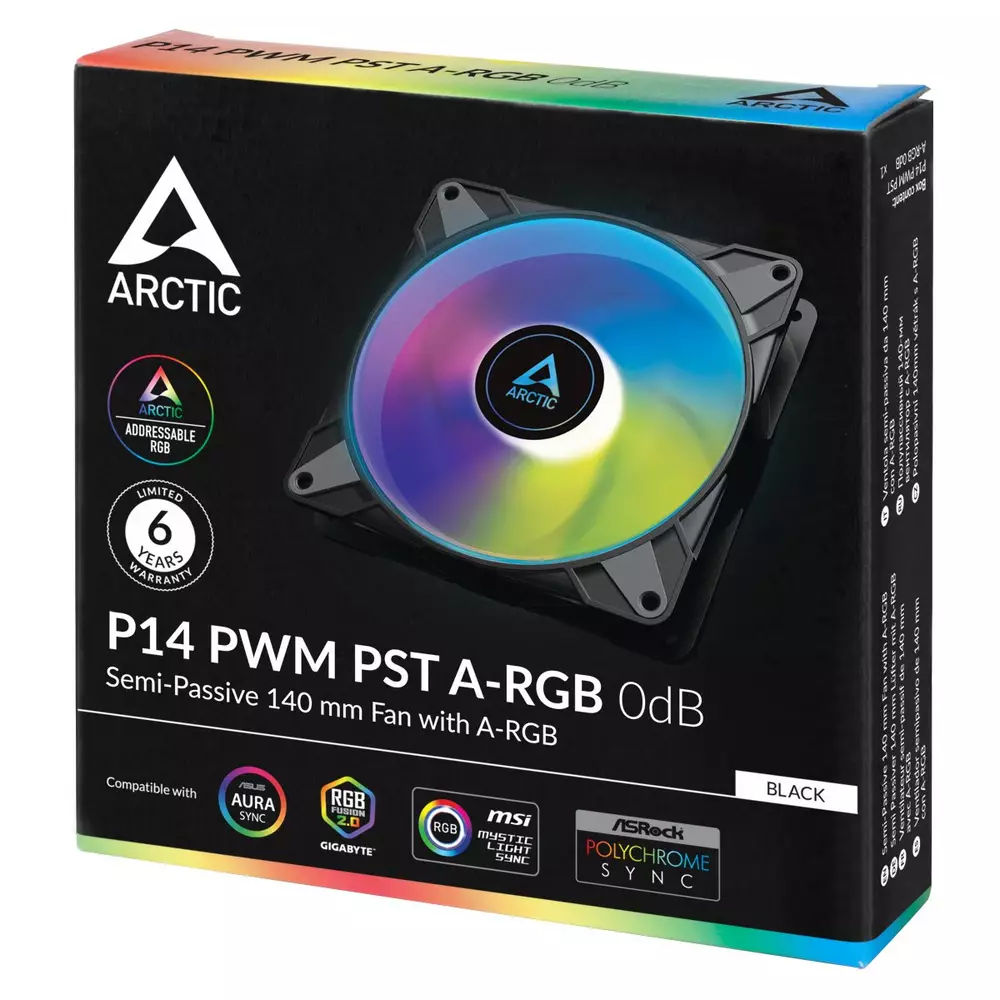 Вентилатор Arctic P14 PWM PST A-RGB 0dB (Black) - ACFAN00239A   