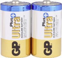 Алкална батерия GP ULTRA PLUS LR20 /2 бр. в опаковка/ 1.5V