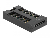 RGB хъб Delock 64128, 10 портов ARGB LEDs, Черен