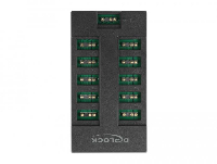 RGB хъб Delock 64128, 10 портов ARGB LEDs, Черен