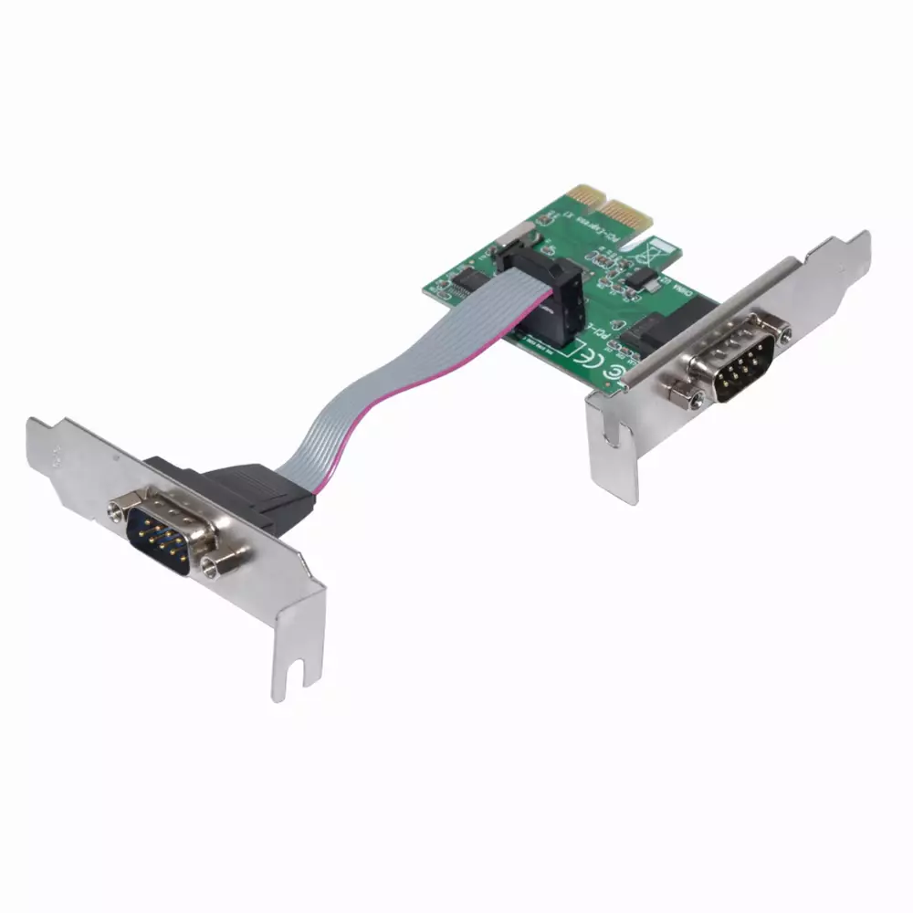 I/O карта Makki Low Profile PCI-E card to 2 x Serial port - MAKKI-PCIE-SERIAL-LP