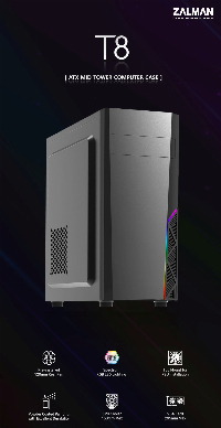 Кутия Zalman T8 RGB Mid Tower Black