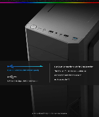 Кутия Zalman T8 RGB Mid Tower Black