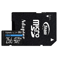 Карта памет Team Group A1 microSDXC 256GB UHS-I Class 3 V30 + SD Адаптер - TEAUSDX256GIV30A103