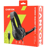 Слушалки CANYON CHSU-1 basic PC Headset With Microphone USB - CNS-CHSU1B