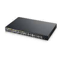 Суич ZYXEL GS1900-48HP, 48 портов управляем, PoE, Gigabit, за монтаж в шкаф