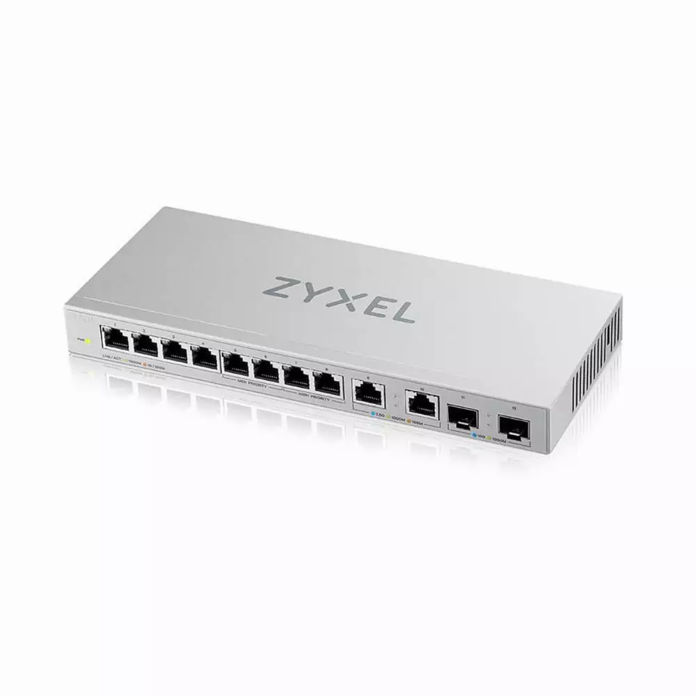 Суич ZYXEL XGS1010-12, 10 портов неуправляем, Gigabit, 2xSFP 